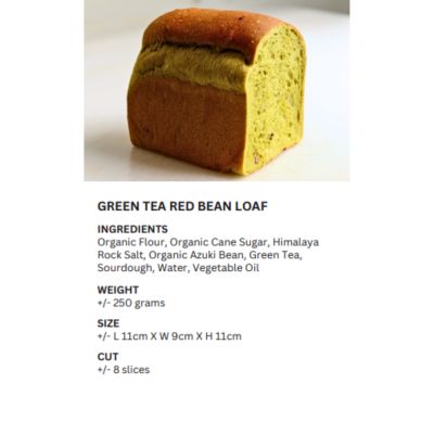 REALBREAD-GREEN TEA RED BEAN LOAF 250G