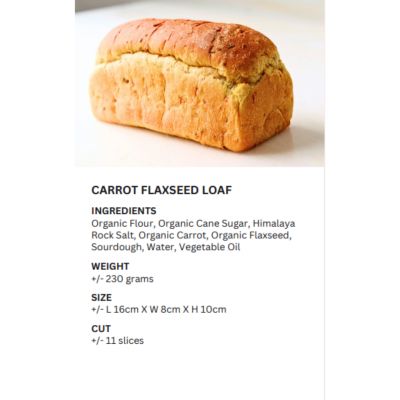 REALBREAD-CARROT FLAXSEED LOAF 230G