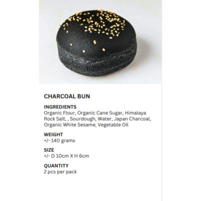 REALBREAD-CHARCOAL BUNS 140G