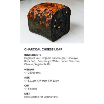 REALBREAD-CHARCOAL CHEESE LOAF 250G