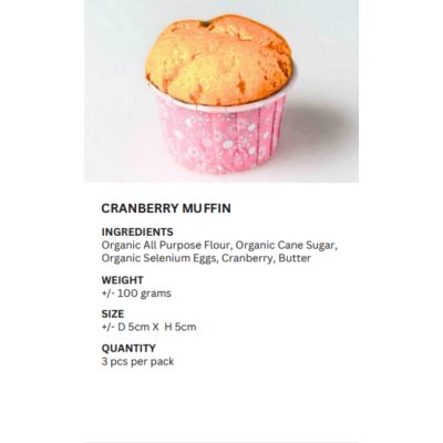 REALBREAD-CRANBERRY MUFFIN 100G